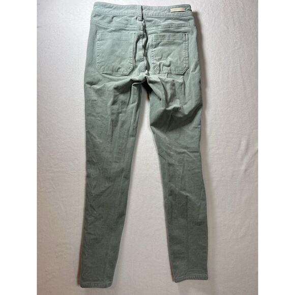 Pilcro Anthropologie greenHigh-Rise Skinny Corduroy Jeans Patch-Pockets Size 26 - Picture 6 of 7